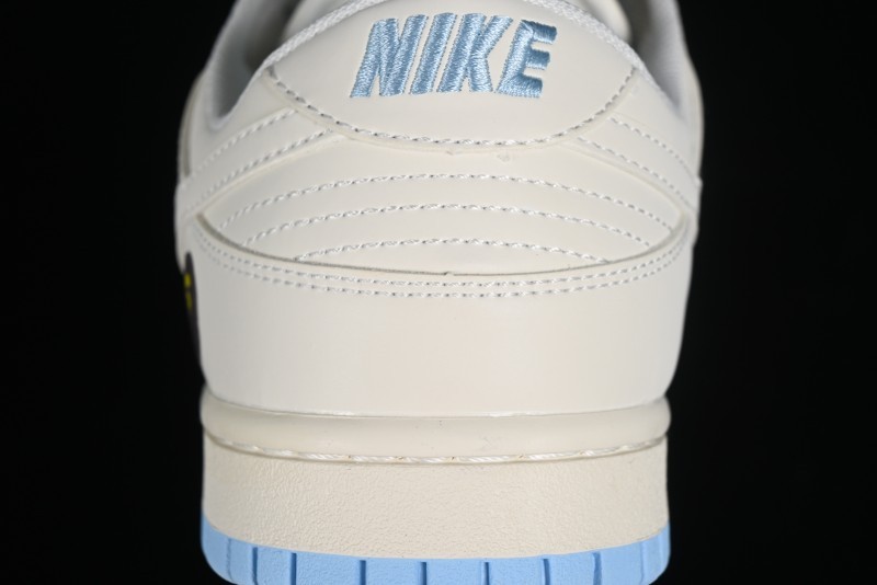 Nike SB Dunk Low BAPE Collaboration - Off-White Mini Blue Swoosh Anniversary High-End Custom Low-Top Casual Sneakers - XD6188-027