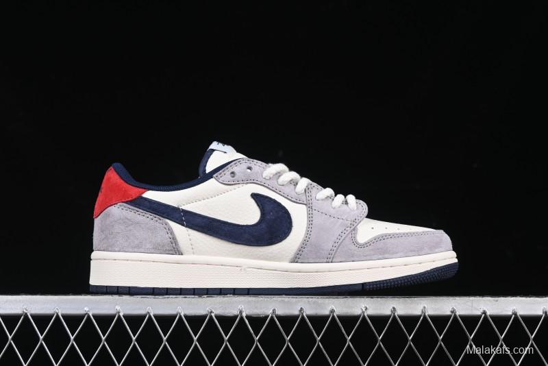 Nike Travis Scott x Fragment Design x Air Jordan 1 Low OG SP AJ1 Retro Sneakers - SJ2068-141