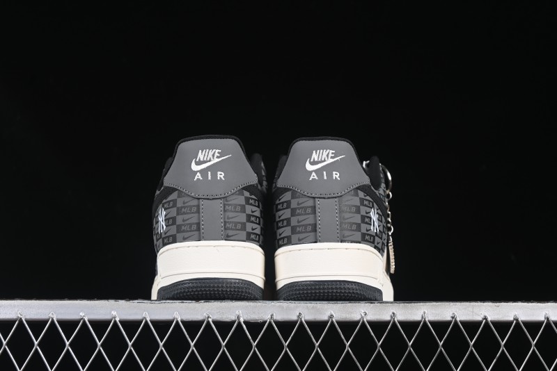 Nike Air Force 1 '07 Low MLB Collaboration Dark Checkered Beige Low-Top Casual Sneakers - DF0188-038