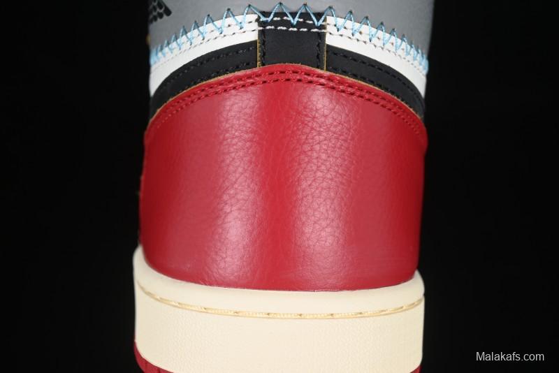 Nike Union x Air Jordan 1 Retro High Basketball Shoes Shadow Chicago - HV8563-600