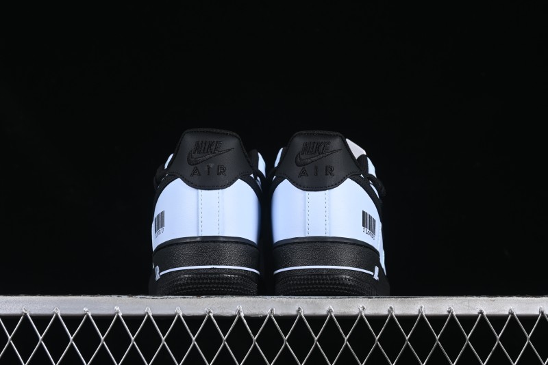 Custom "I Love U" Black & White Sneakers - Sleek Barcode Design