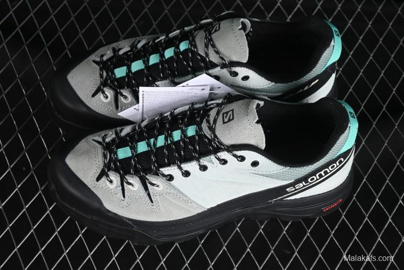 Salomon x Contragrip All-Terrain Hiking Shoes - Lightweight Gray with Black & Teal Accents