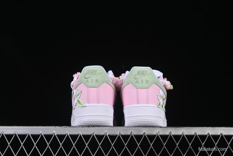 Nike Air Force 1'07 Low Casual Sneakers with Cherry Blossom Design - VV1999-013