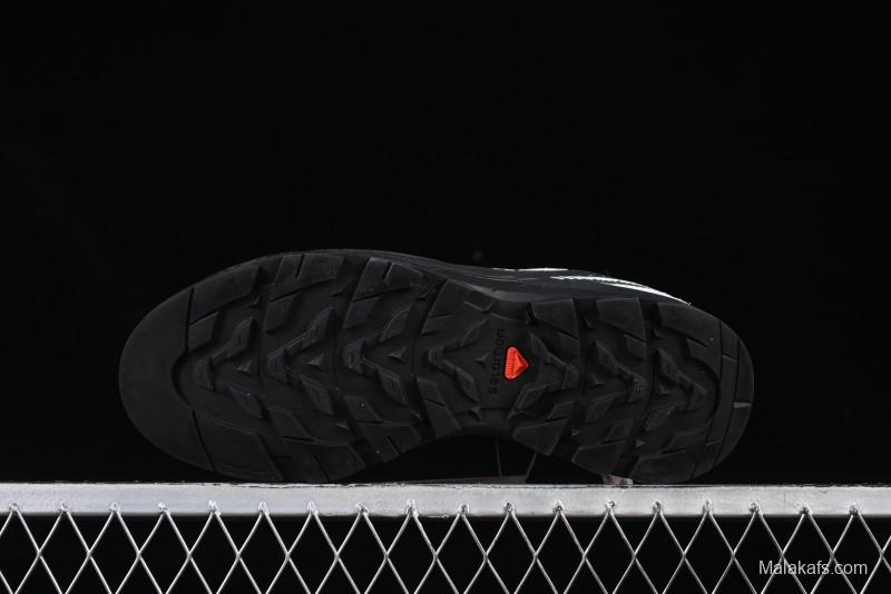 Salomon x Contragrip All-Terrain Hiking Shoes - Lightweight Gray with Black & Teal Accents