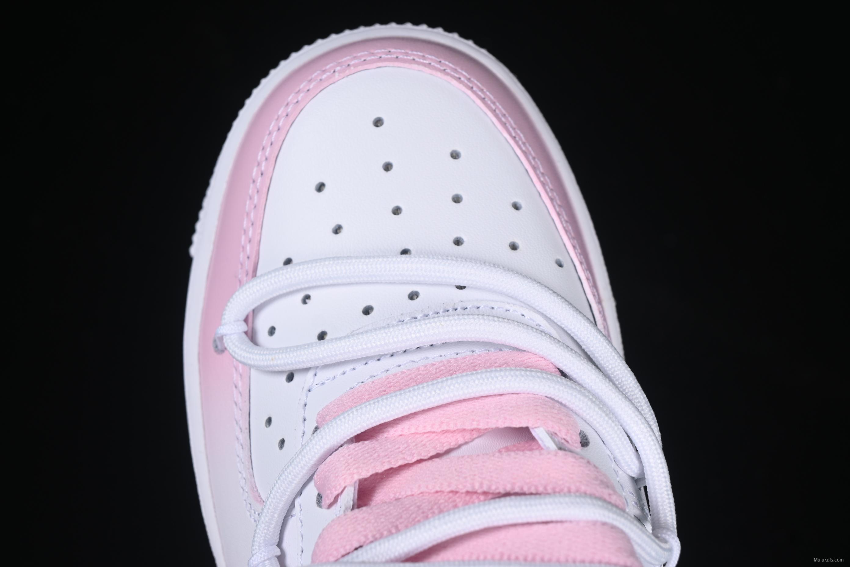 Nike Air Force 1'07 Low Casual Sneakers with Custom Leather & Full-Length Air Cushion - CQ2288-802