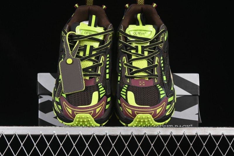 Off-White Be Right Low-Top Lifestyle Sneakers in Black Green - X.E5