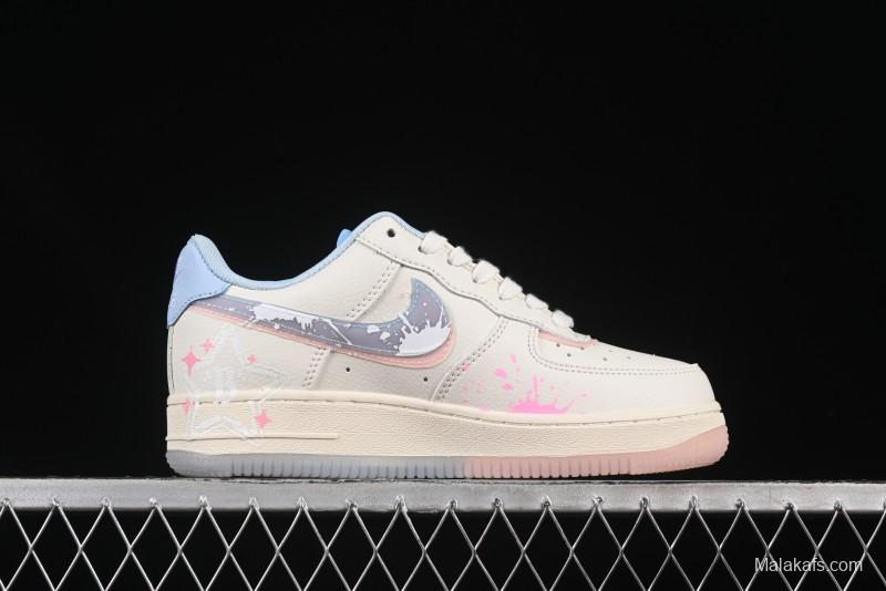 Nike Air Force 1'07 Low Pink and Blue Love Limited Edition Casual Sneakers - CW1574-058
