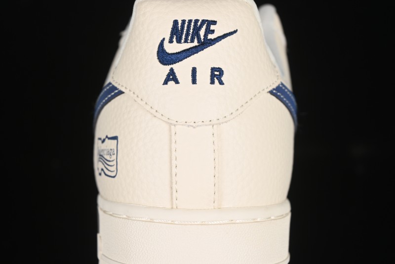 Nike Air Force 1'07 Low Balenciaga Collaboration Blue Woven Label Low-Top Casual Sneakers - DF0188-062