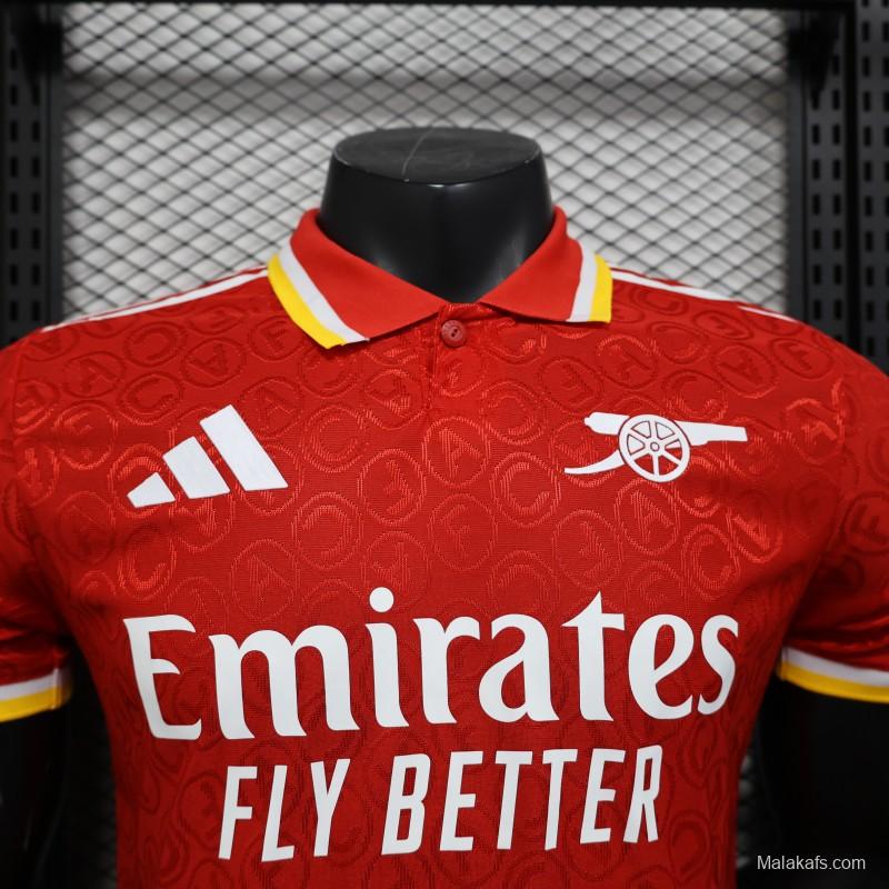 Player Version 25/26 Arsenal RED POLO Jersey