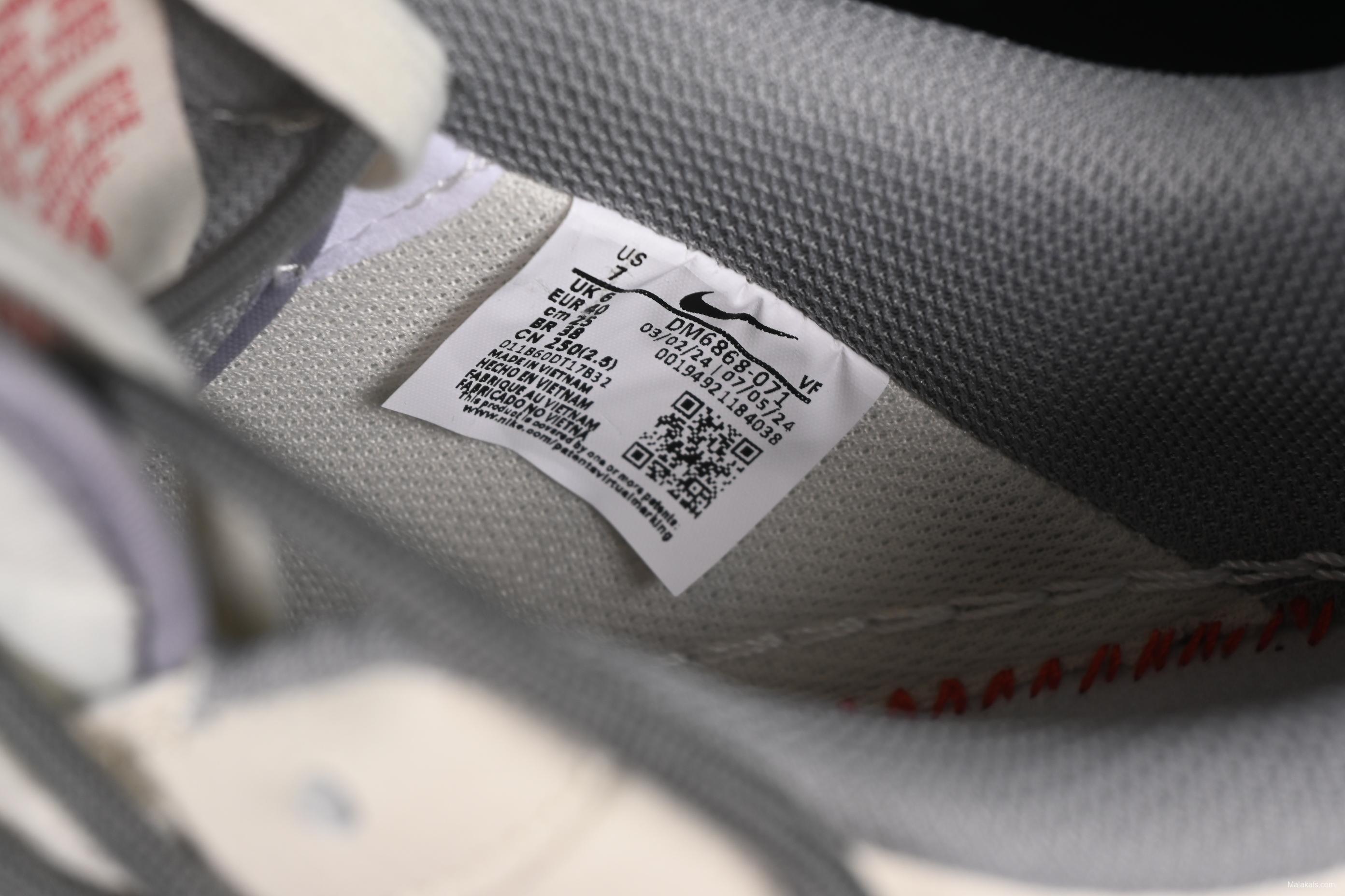 Nike Air Force 1 '07 Low Supreme Collaboration Dual-Tone Gray Lace-Up Casual Sneakers - DM6868-071