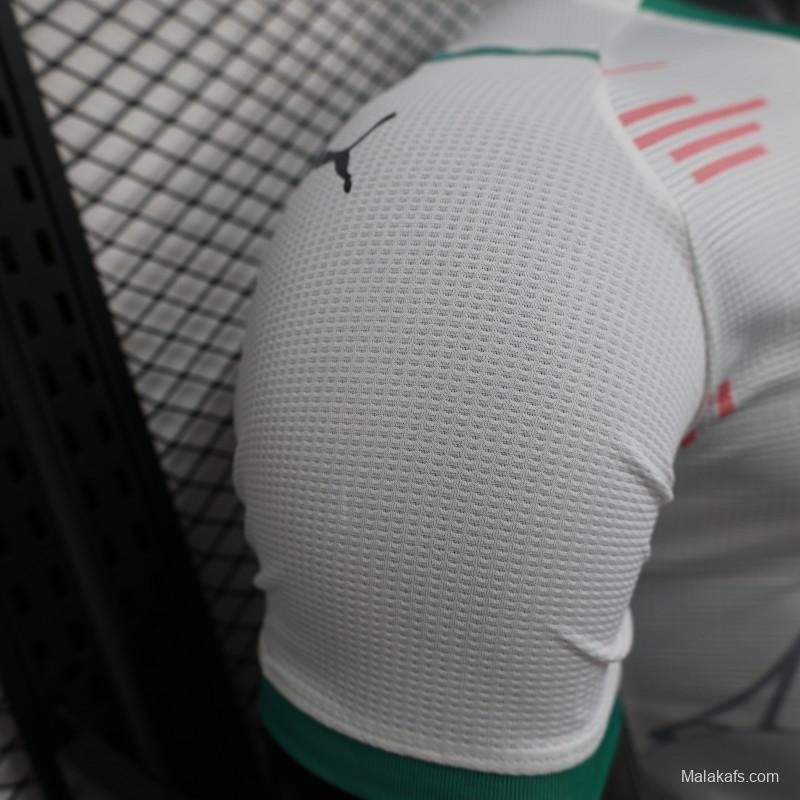 Player Version 2025 MC Alger (MCA) Home White Jersey with Club Emblem Design