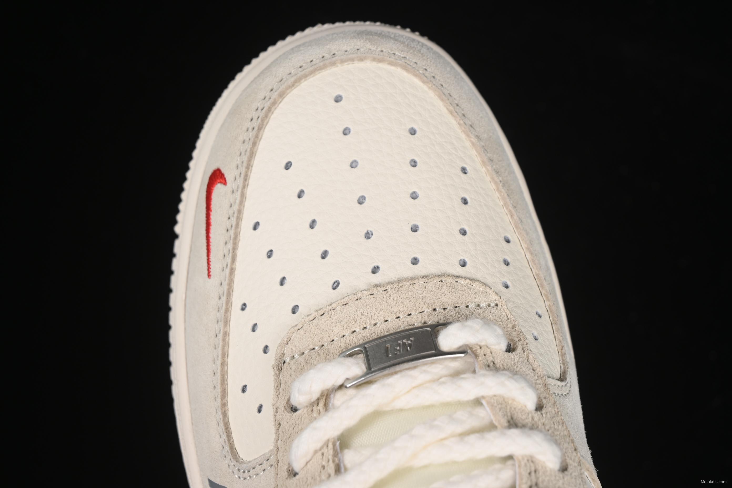 Nike Air Force 1 '07 Low The North Face Collaboration Dual-Tone Grey Casual Sneakers - YX5066-311