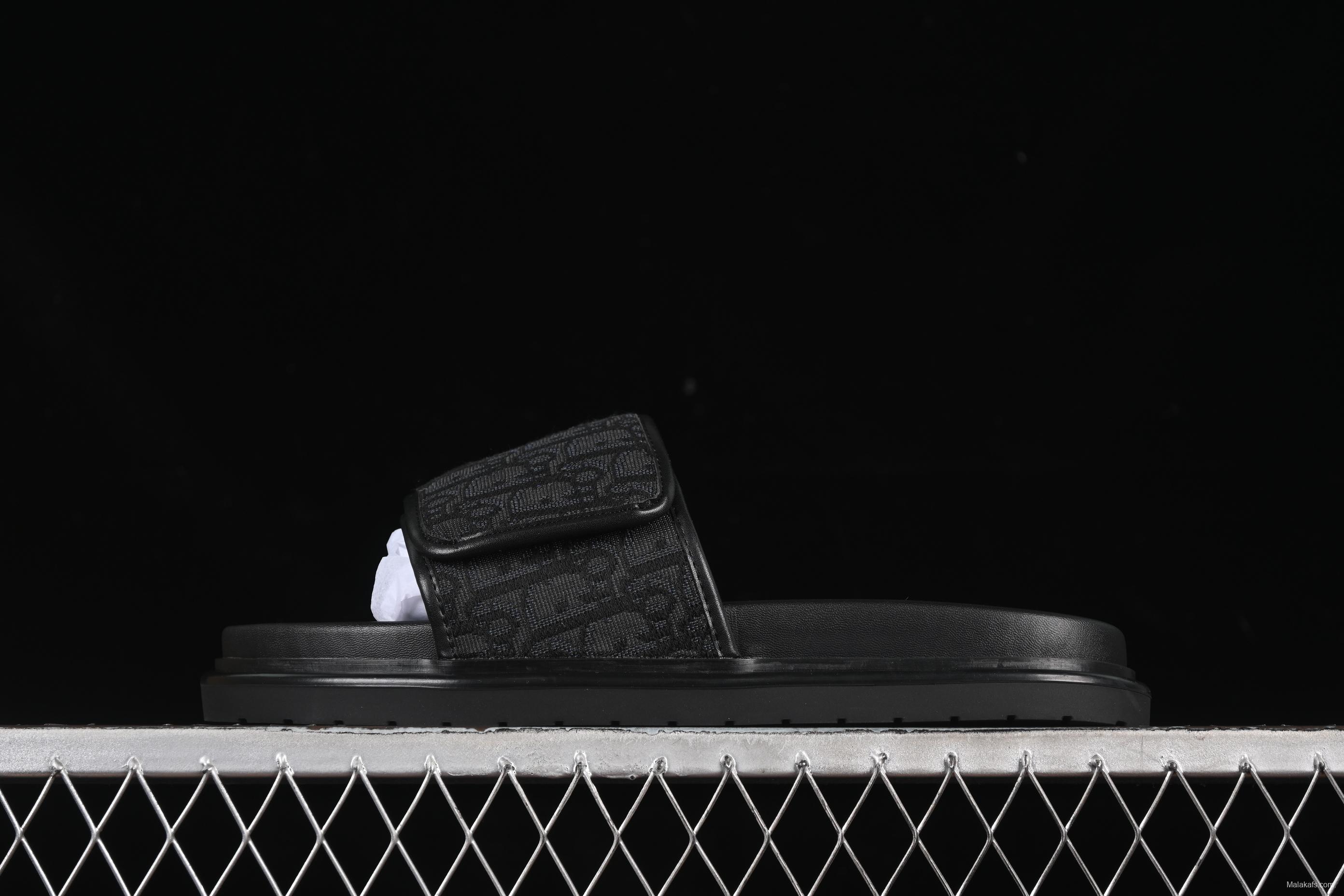 Dior Aqua Summer Men's Platform Casual Sandals with Oblique Print - 3SA126ZSA