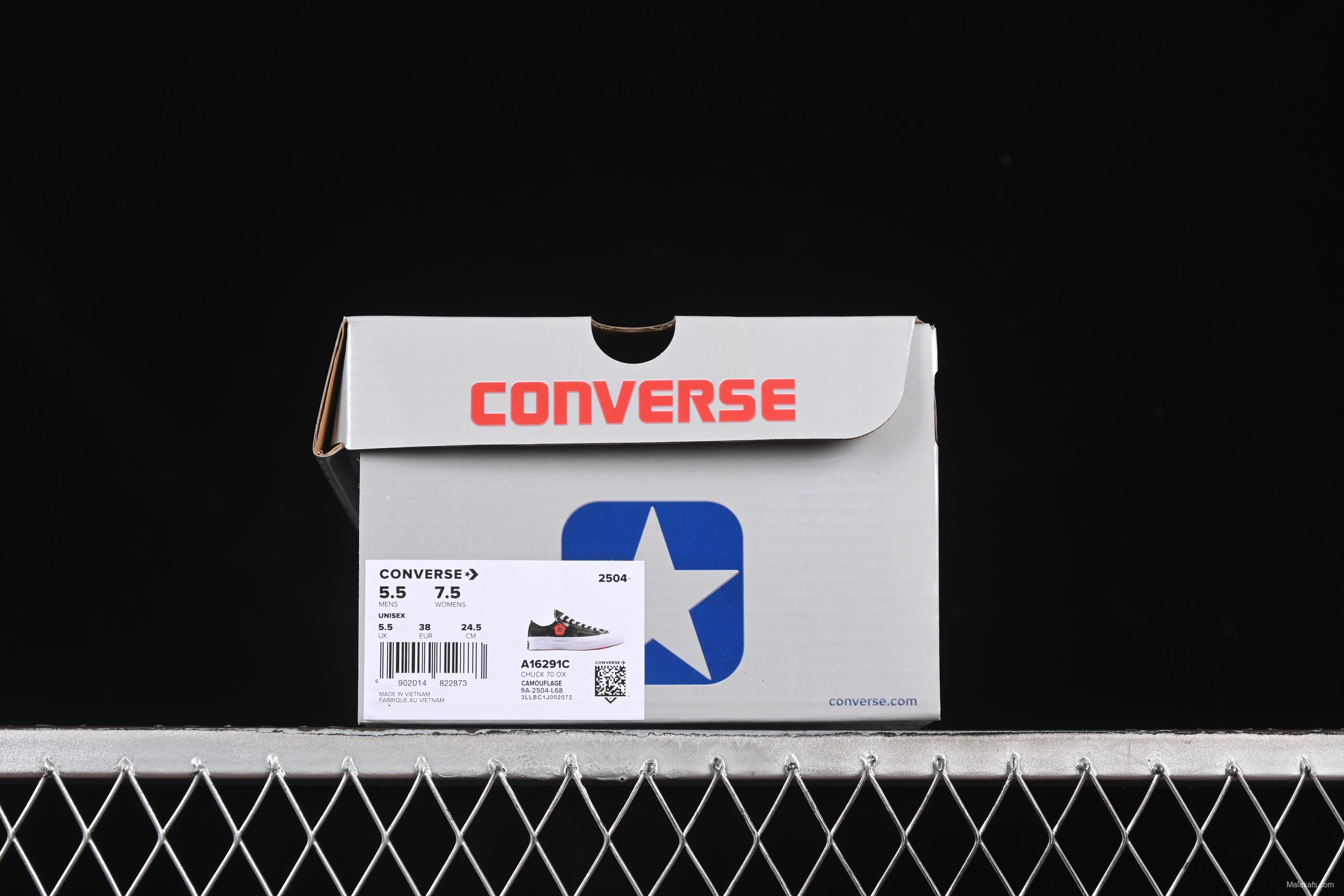 Kenzo Chuck Taylor Ox Hana Leopard Cypress Low Top Casual Sneakers - A16291C