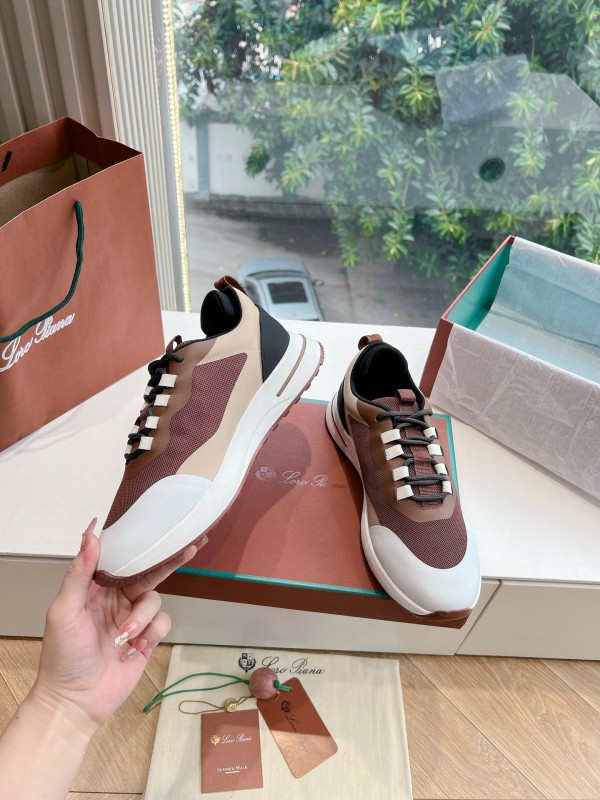 2024 Unisex Le Parmentier Brown Beige Knit Casual Sneakers Top Version MJ00340