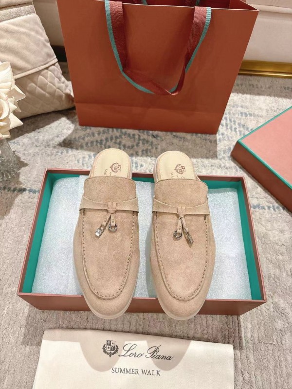 2025 Slippers LP Beige Suede Casual LY00360