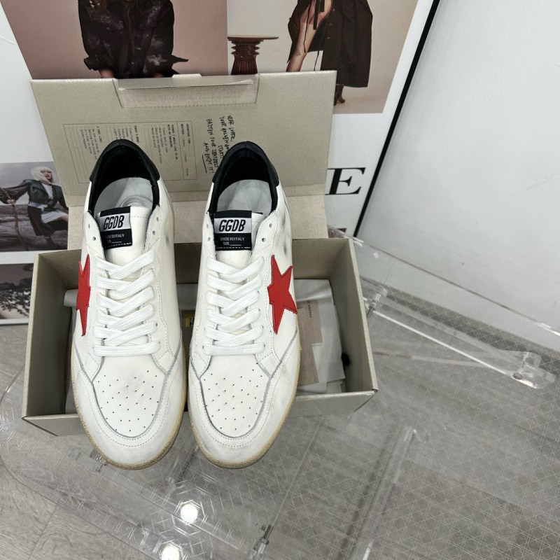 2024 Unisex GGDB White Red Leather Low Top Sneakers MJ00260