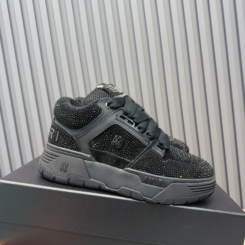 2024 Unisex Amiri Black Leather Sneakers MJ00410