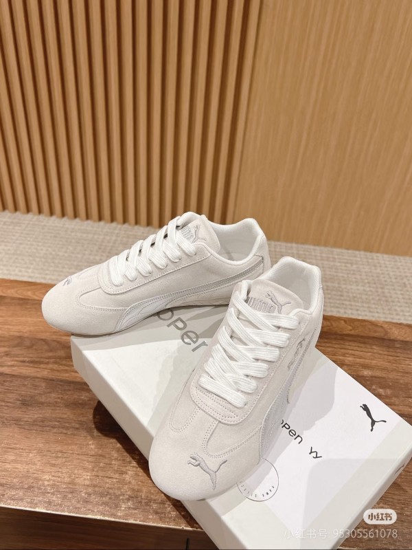 2025 Women Puma White Leather Sneakers KFY00260