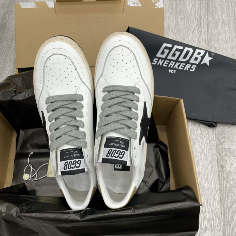 2024 Unisex GGDB White Black Leather Sneakers MJ00260