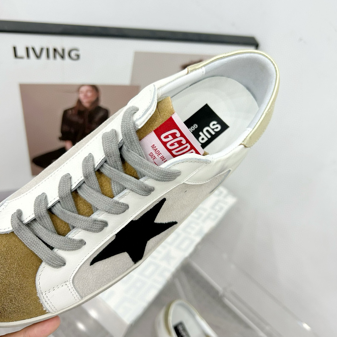 2025 Women GGDB White Black Beige Leather Suede Sneakers