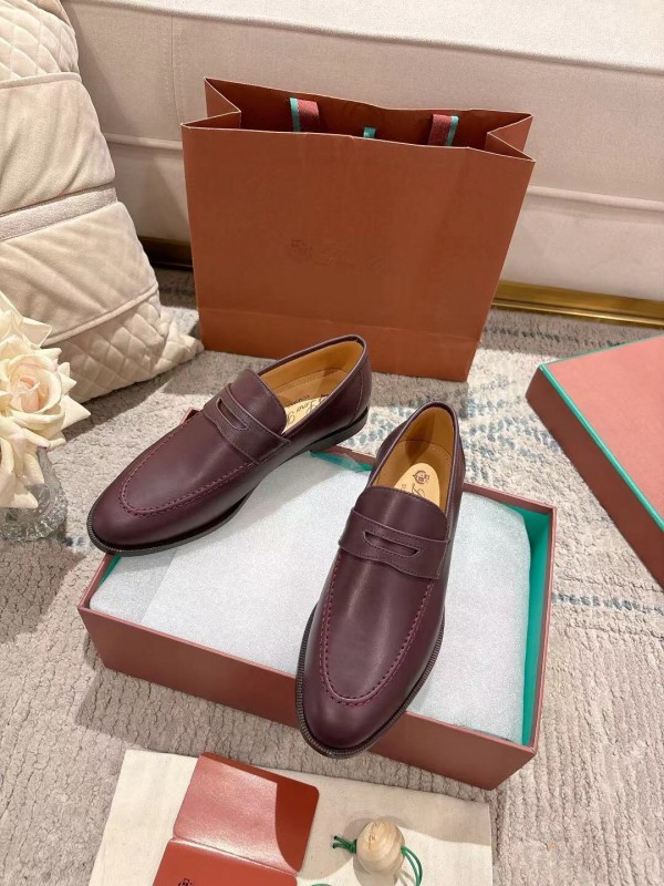 2025 Women LP Purple Leather Loafers LY00340(F)