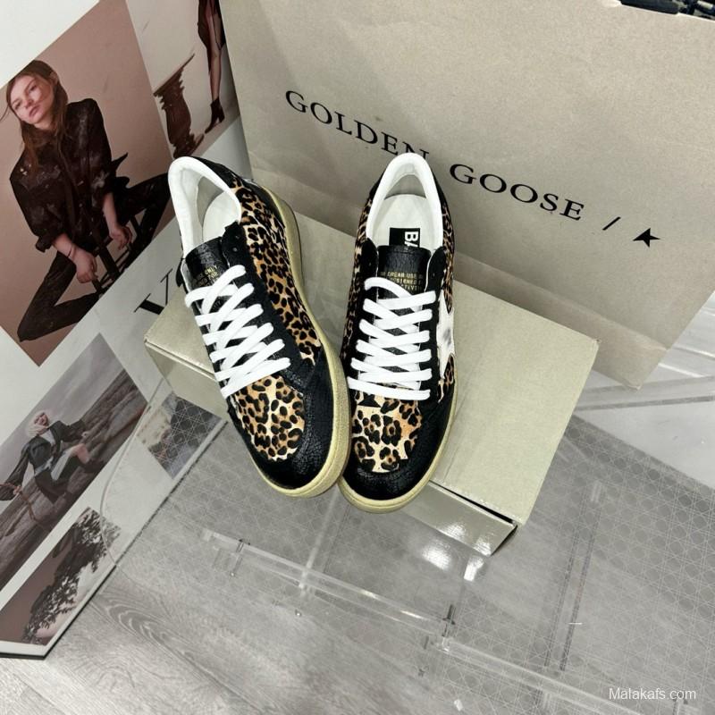 2024 Unisex GGDB Leopard Black White Leather Suede Low Top Sneakers MJ00260
