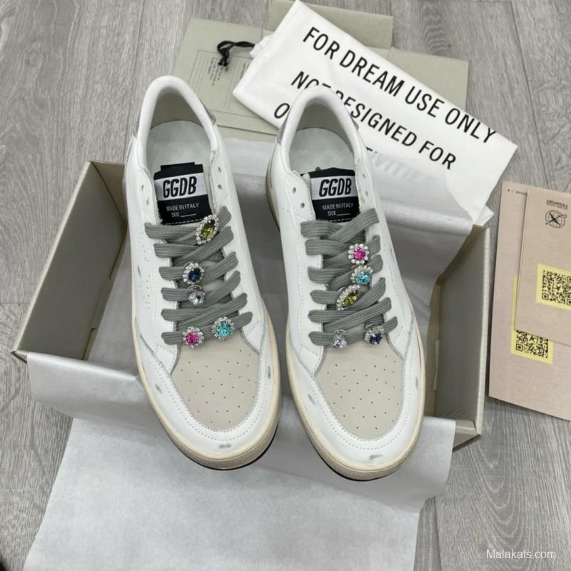 2024 Unisex GGDB white grey leather sneakers MJ00260