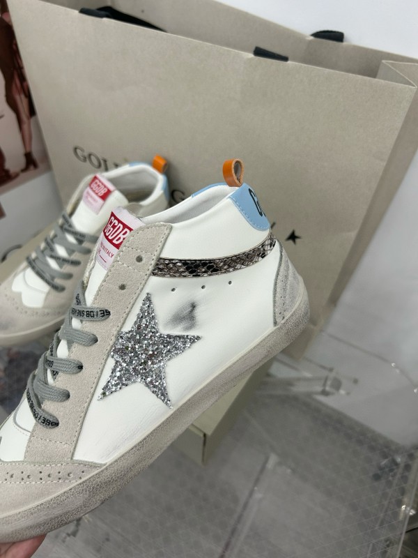 2024 Unisex GGDB White Grey Suede Leather High-Top Sneakers MJ00300