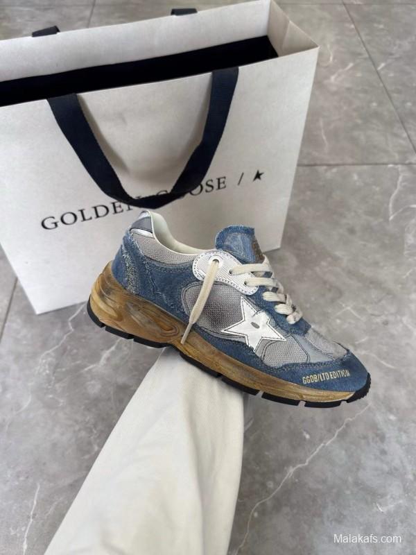 2024 Unisex GGDB Grey Blue Mesh Suede Sneakers