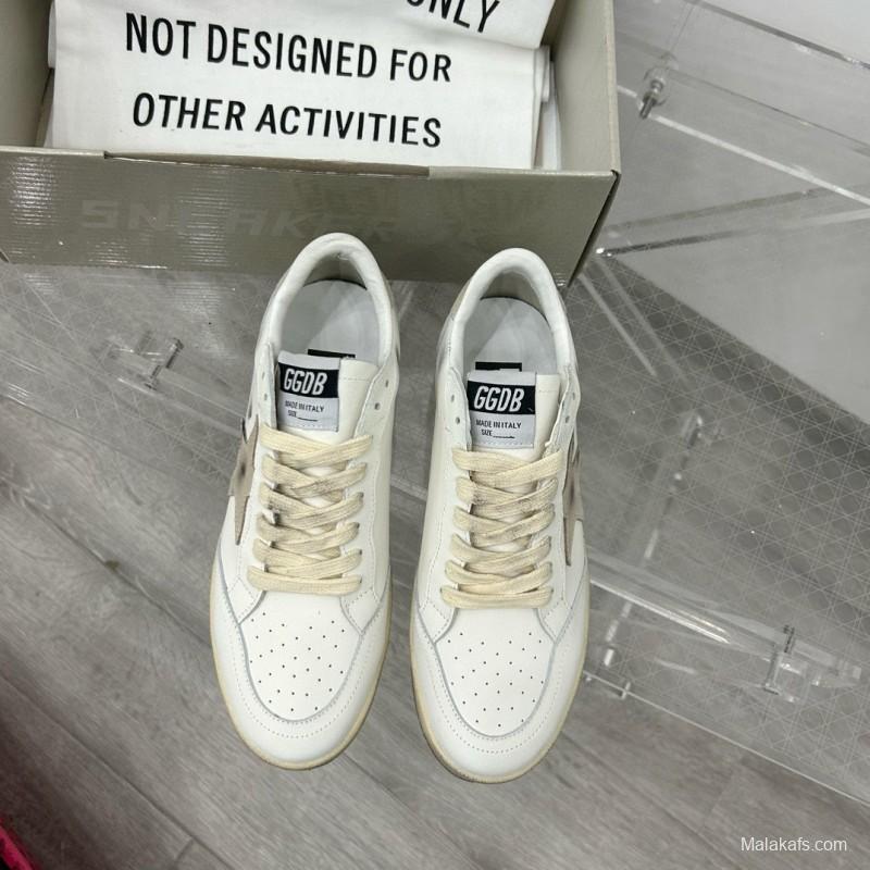 2024 Unisex GGDB White Grey Leather Sneakers MJ00260