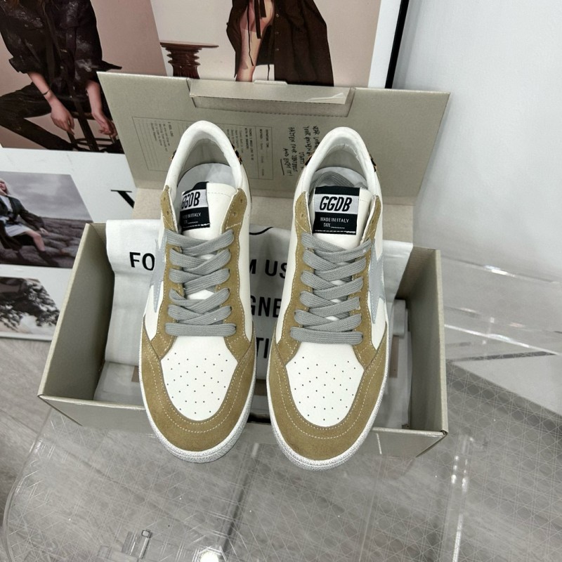 2024 Unisex GGDB White Beige Leather Suede Low Top Sneakers MJ00260