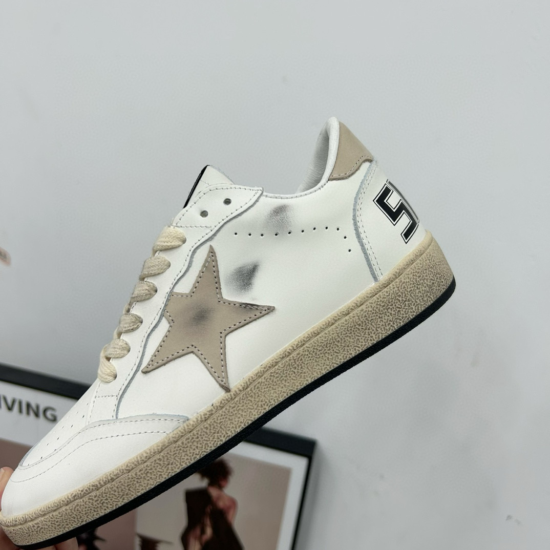 2024 Unisex GGDB White Grey Leather Sneakers MJ00260