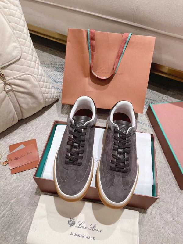 2025 Unisex Le Parmentier Grey Suede Leather Sneakers Top Version LY00320(F)/LY00330(M)