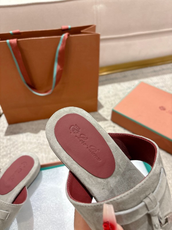 2025 Slippers LP Beige Suede Slippers LY00350