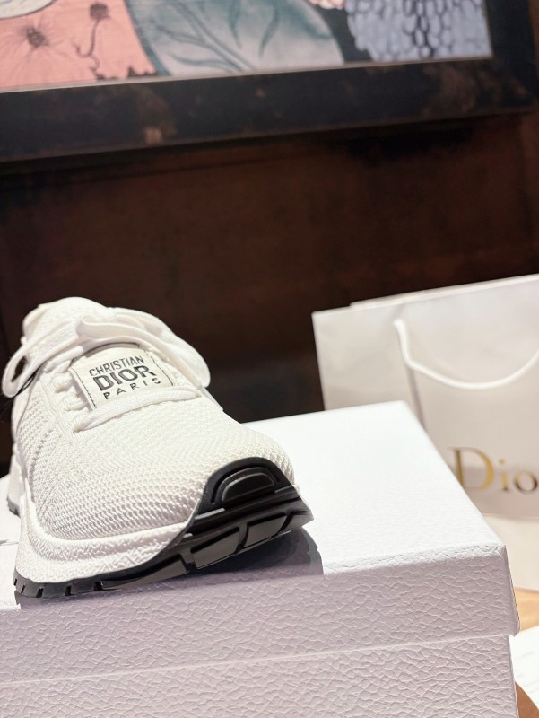 2025 Unisex Dior White Knit Mesh Sneakers LY00260