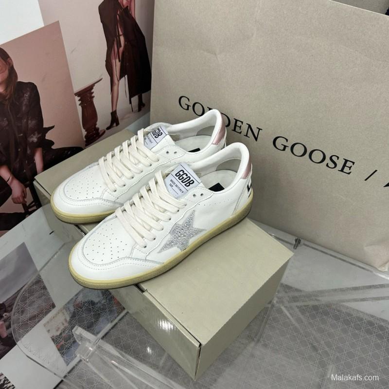 2024 Unisex GGDB White Pink Leather Low Top Sneakers MJ00260