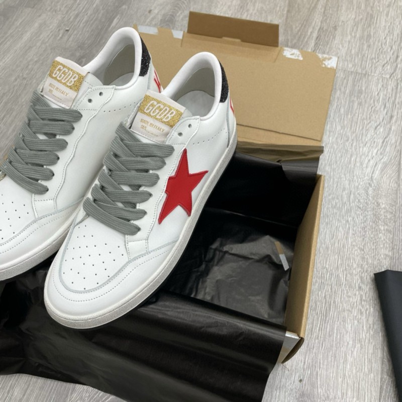 2024 Unisex GGDB White Red Leather Sneakers MJ00260