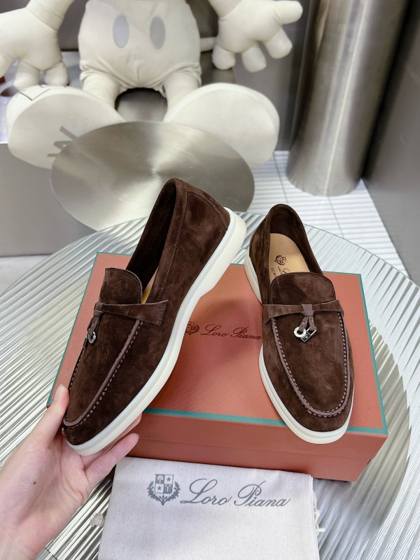 2024 Men LP Brown Suede Loafers MJ00270