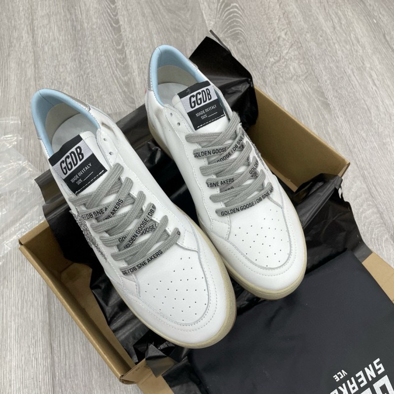 2024 Unisex GGDB White Silver Leather Sneakers MJ00260
