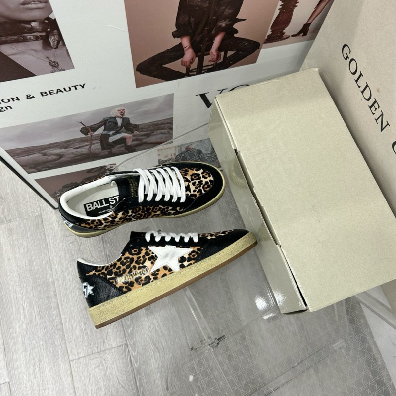 2024 Unisex GGDB Leopard Black White Leather Suede Low Top Sneakers MJ00260