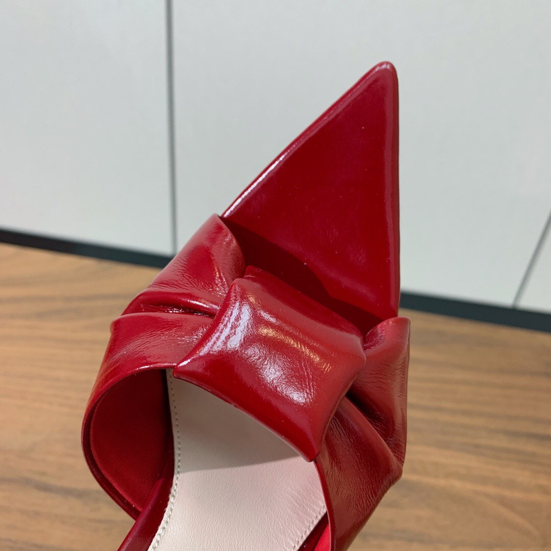 2025 Women Gianvito Rossi Red Leather High Heel Mule KFY00280