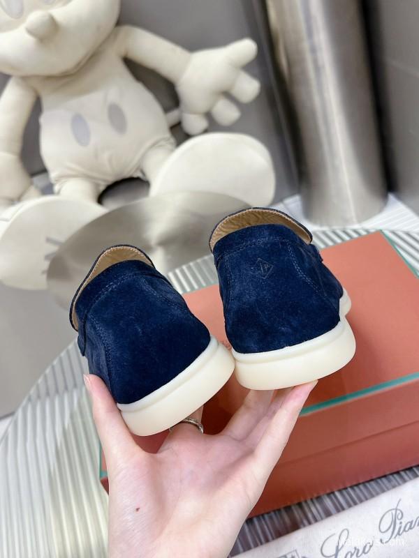 2025 Men LP Navy Suede Loafers LY00260