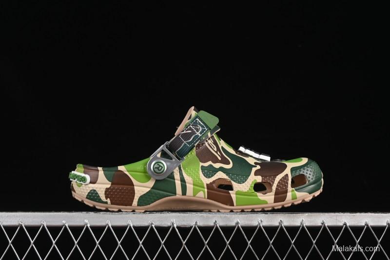 Bape x Crocs Classic Clog Camouflage Print Comfortable Versatile Clog - B.D4