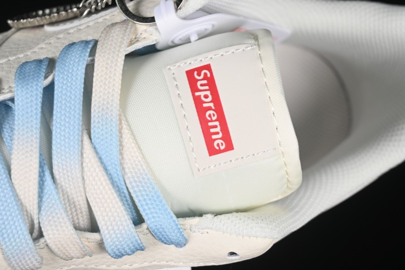 Nike Air Force 1 '07 Low Supreme Collaboration Two-Tone Beige Blue Casual Skate Shoes - XX3168-179