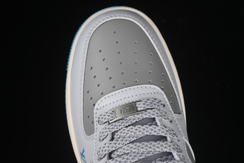 Nike Air Force 1 '07 Low LV Collaboration Gray Blue Sole Casual Sneakers - JJ2508-704