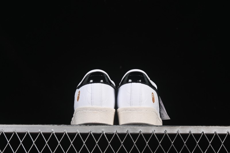 Adidas Bape Superstar Casual Sneakers with Shell Toe Design - JR2701