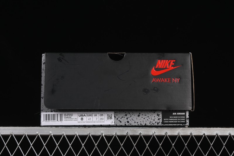 Awake NY Air Jordan 5 Retro Sneakers with Arctic Pink Colorway and Awake NY Logo Mesh - DV4982-600