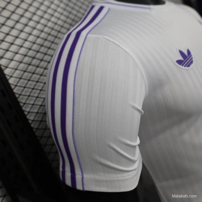 Player Version 25/26 Real Madrid White with Purple Trim Jersey