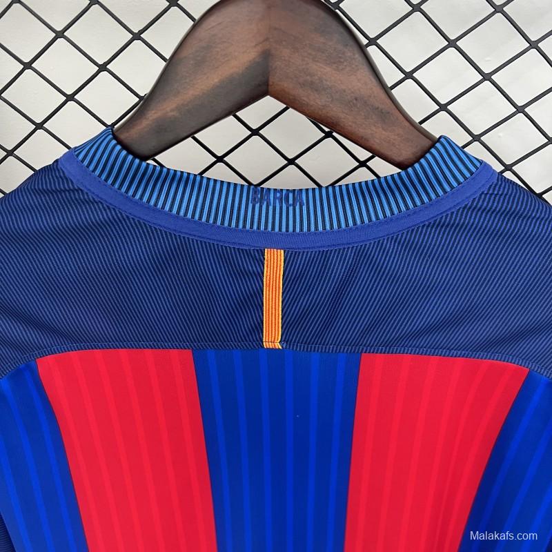 14/15 Retro Long Sleeve Barcelona Home Jersey